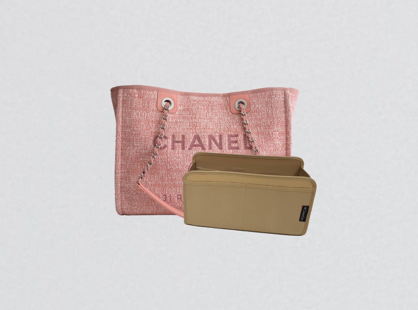 Purse Organizer Insert for Chanel Deauville Tote Small